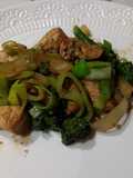 Stir Fried Chicken with Purple Sprouting Broccoli