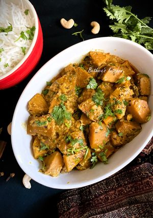 A picture of Shahi Kathal Korma.