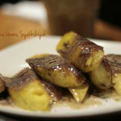 A picture of Pisang Panggang Milo.