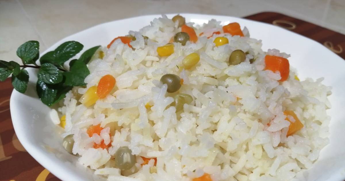 Arroz blanco con verduras Receta de Recetas Caseras Nora - Cookpad