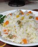 Arroz blanco con verduras