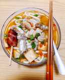 Mì udon nấu sườn