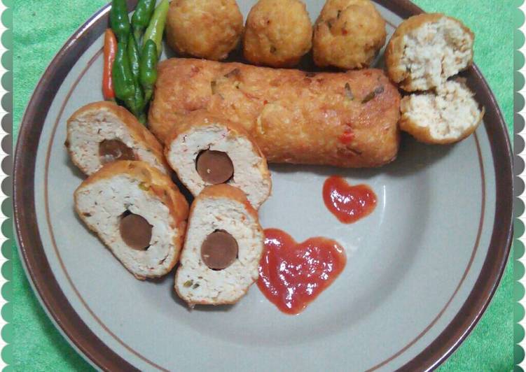 Tahu Roll sosis dan tahu bulat