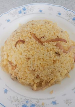 صورة لوصفة رز بالبيض الطريقه الكوريه