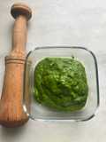 Pesto de rúcula y avellanas crudas