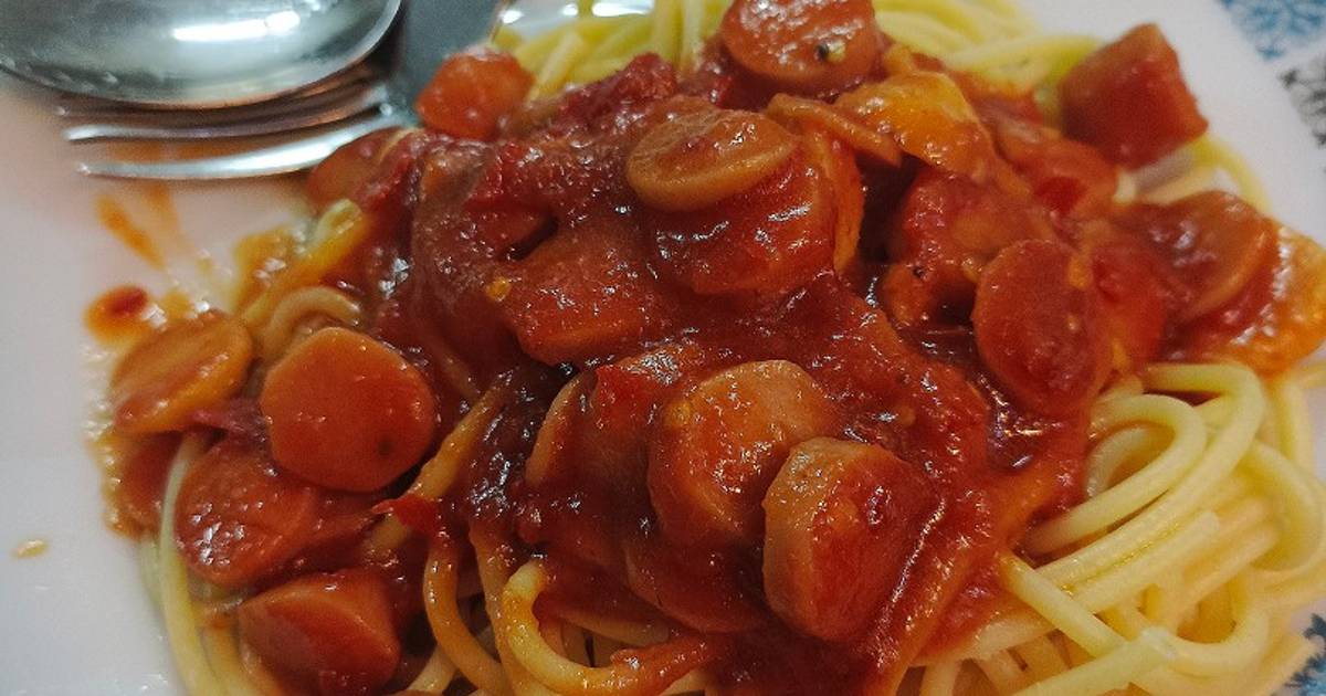 Resipi Spicy Sausage Bolognese Spaghetti🍝🥵 oleh Uwais Cookpad