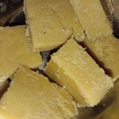 A picture of Khoya burfi.