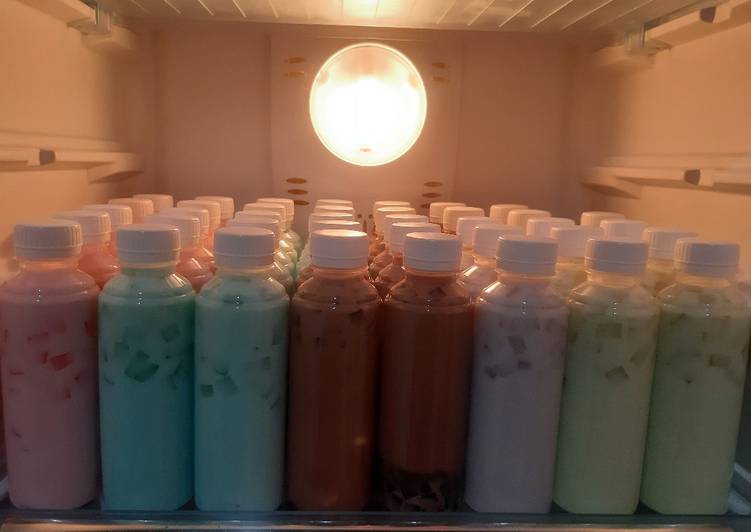 Olahan Milky Jelly Drink | Cara Buat Milky Jelly Drink Yang Sedap