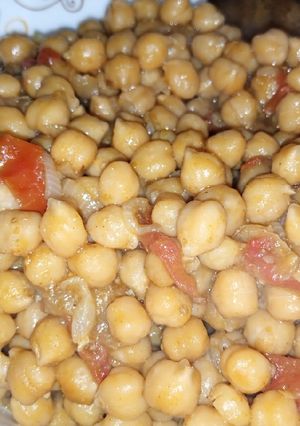A picture of Chana chat mix.