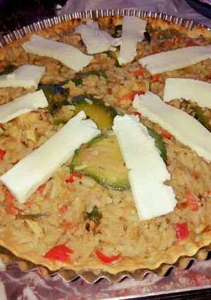 Una foto de Tarta de arroz y verduras