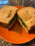 Sandwich Simple with Over Easy Egg & Veggies