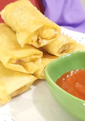 Foto resep Lumpia goreng isi rebung ayam