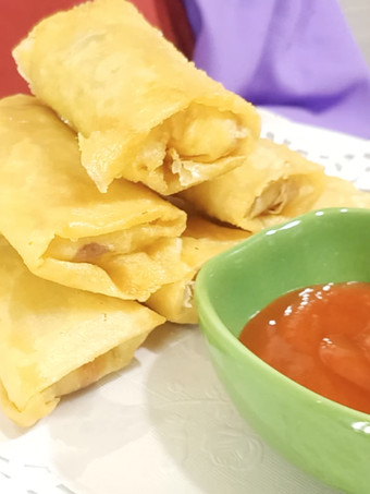 Cara Gampang Menyiapkan Lumpia goreng isi rebung ayam Yang Enak Banget