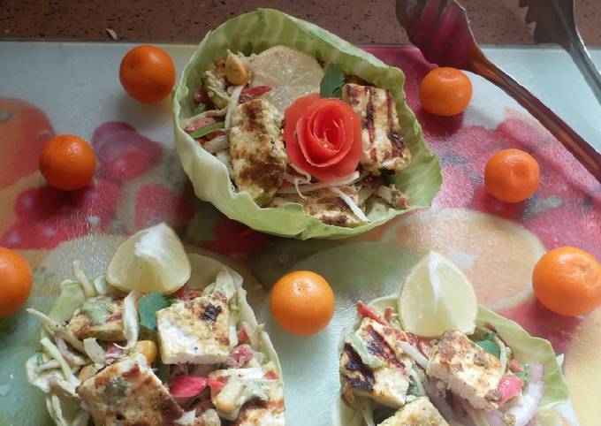 Grilled Paneer Salad Recipe