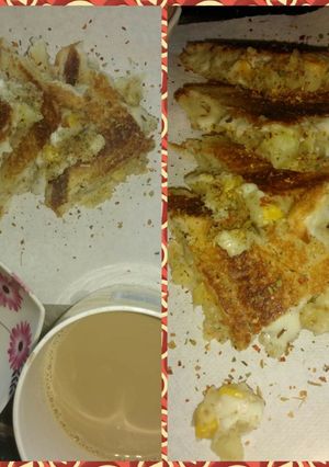 A picture of Cheese corn toast.