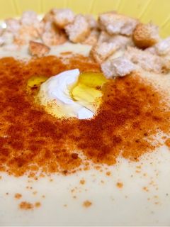 Una foto de Crema de puerros con Thermomix #VERF