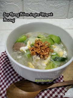 Foto resep *Sup Oyong Bihun dengan Minyak Bawang*