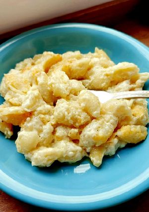 O poză a rețetei Mac and Cheese.