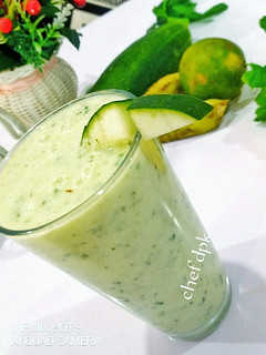 A picture of Cucumber banana smoothie.