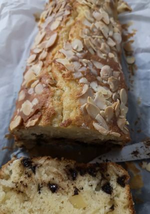 Une photo de Moelleux amandes effilées et pepites de chocolat