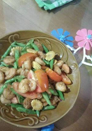 Foto resep Tumis buncis udang