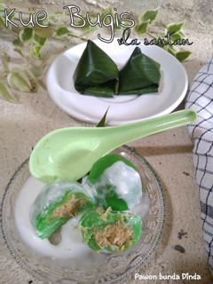 Foto resep Kue Bugis pandan vla santan