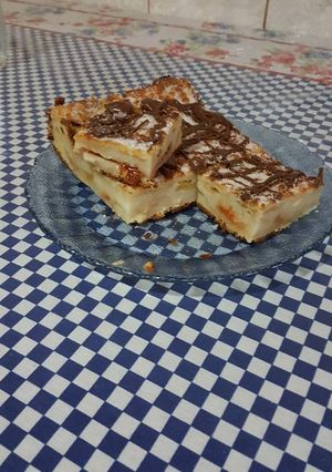 Una foto de Torta de manzanas con membrillo (filsen)