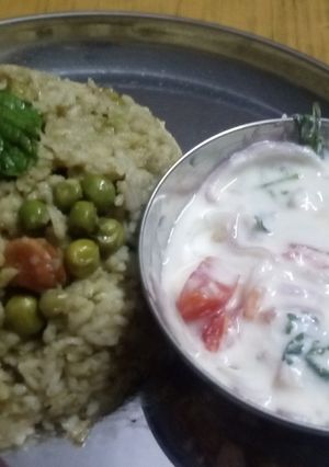 புதினா பட்டாணி சாதம்(mint peas pulao recipe in tamil) செய்முறை முக்கிய புகைப்படம்