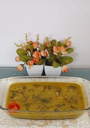 A picture of Mutton green qorma.