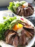 Tazón de arroz de carne asada Japonés ROSTOBIEF - DON 🇬🇧🇺🇾🇯🇵ローストビーフ丼