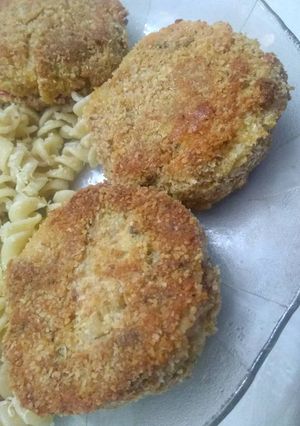 Una foto de Milanesa de tomate y queso ricota