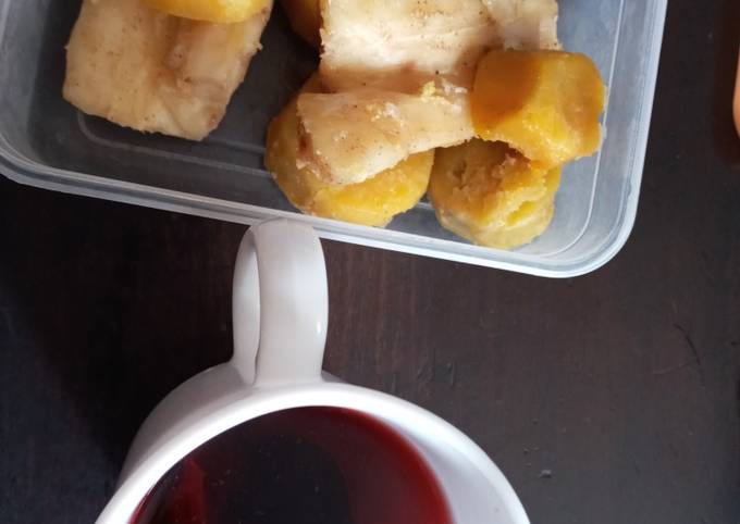 Steps to Make Homemade Cassava and sweet potato