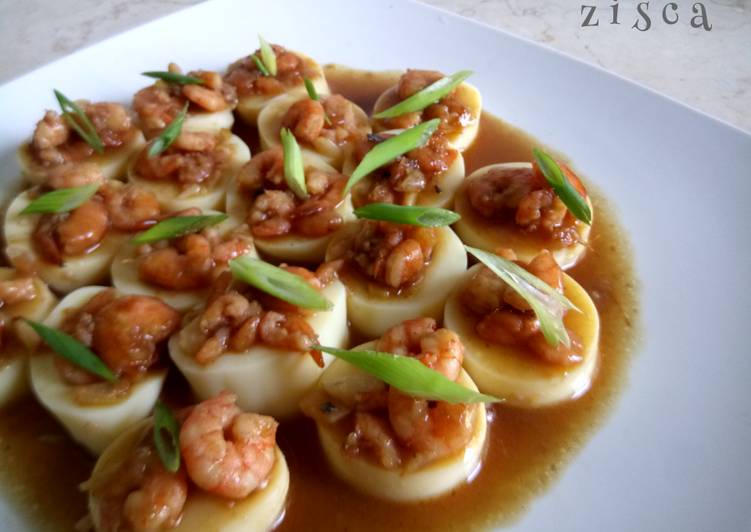 Bagaimana Membuat Steamed Tofu with Shrimp, Lezat Sekali