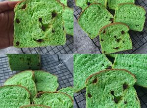 Foto resep Roti Tawar Pandan Kismis, Empuk dan Lembut Banget!