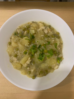 Una foto de Patatas en salsa verde veganas