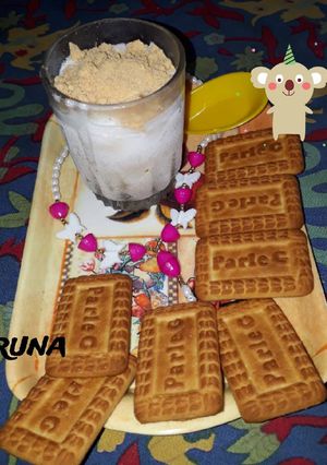 A picture of Parle g Biscuit Pudding.