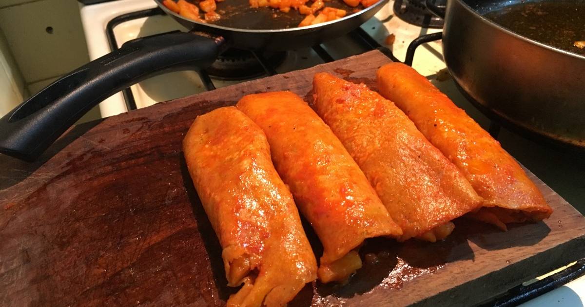 Enchiladas Michoacanas / Enchiladas Rojas de Papa Receta de Comidas de un  Foráneo- Cookpad
