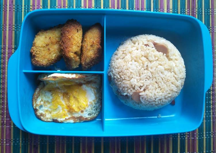 Menu Bekal Papah - Nasi Goreng Sosis