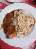 Carne de cerdo a la cacerola en vino tinto