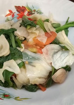 Foto resep Tumis sawi campur kol