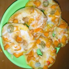 A picture of Pizza donuts without oven...