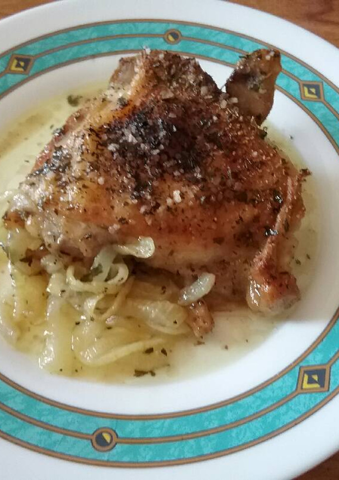 Una foto de Contramuslo de pollo al horno