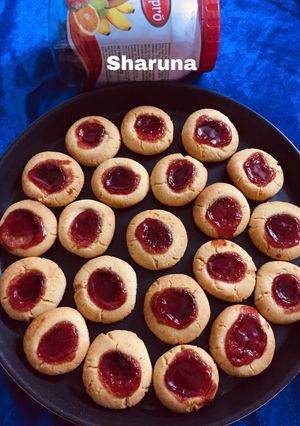 A picture of Thumbprint Jam Cookies.