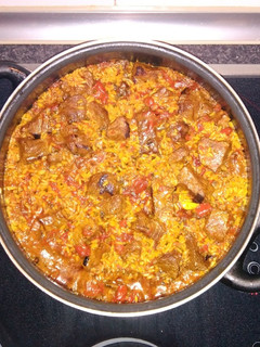 Una foto de Arroz con ternera estofada