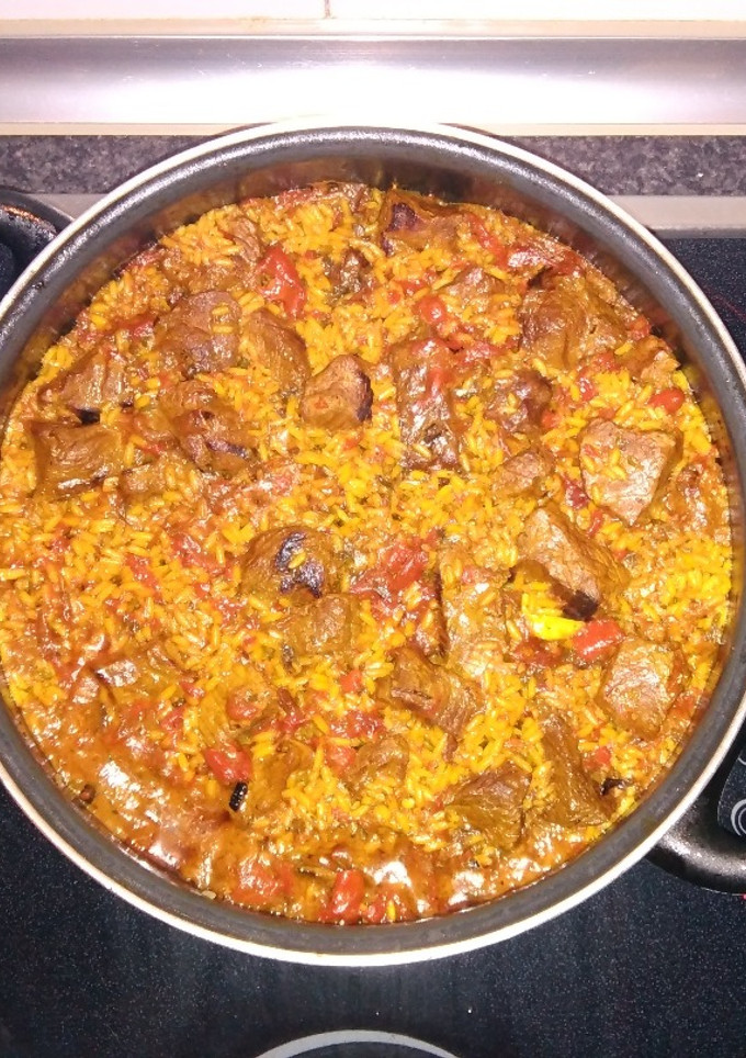 Una foto de Arroz con ternera estofada