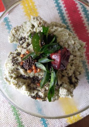 A picture of Coconut chutney (With Green chillies).