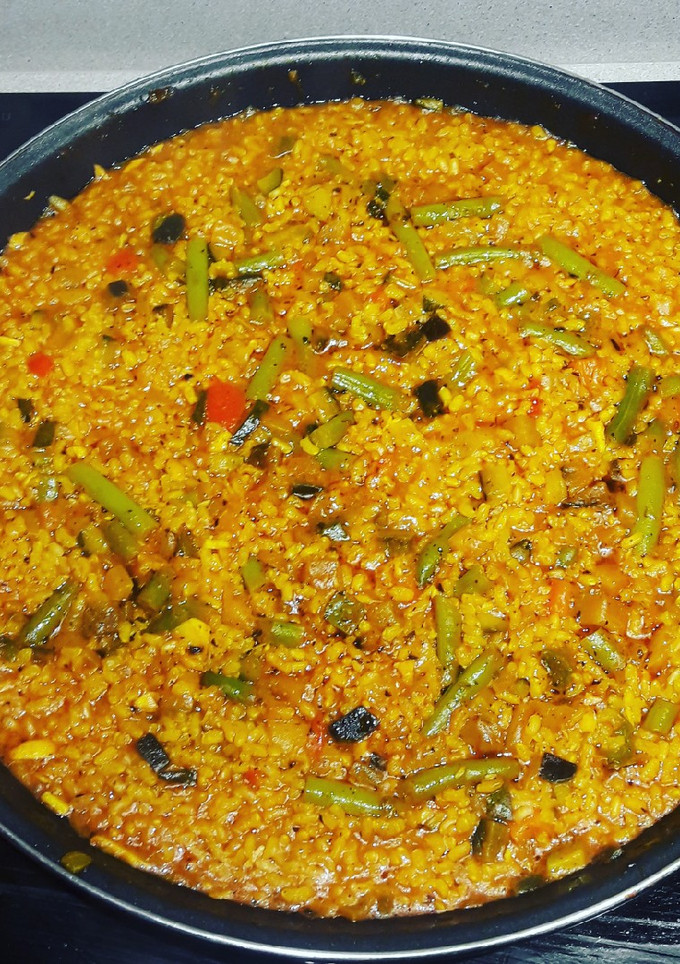 Una foto de Paella de Verduras