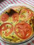 Fritatta de espinafre com tomate