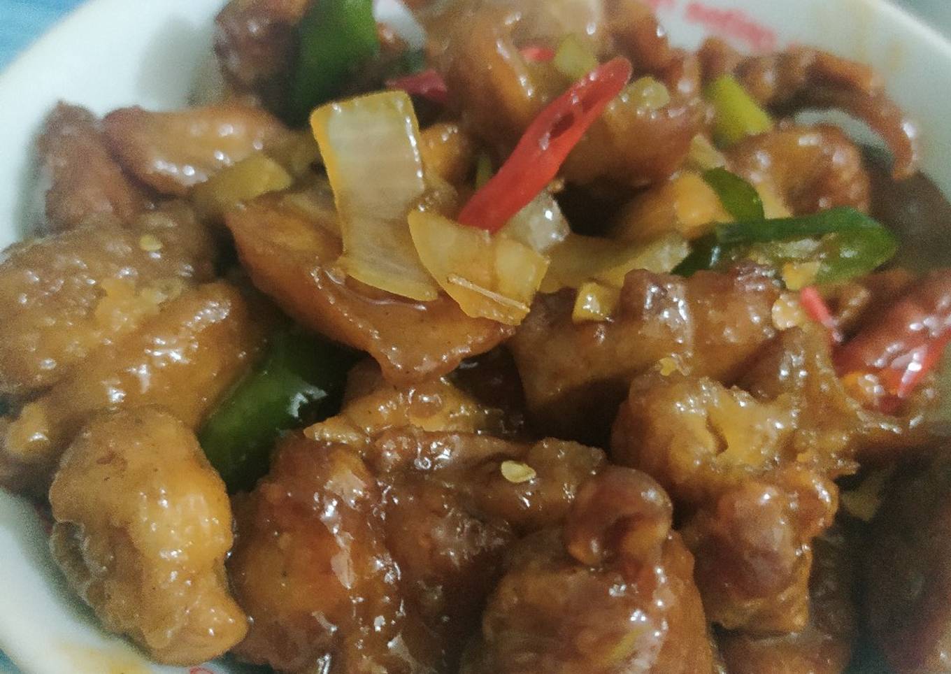 Ayam goreng saos madu