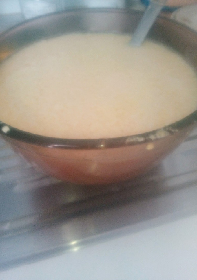 Una foto de Sopa a la milanesa